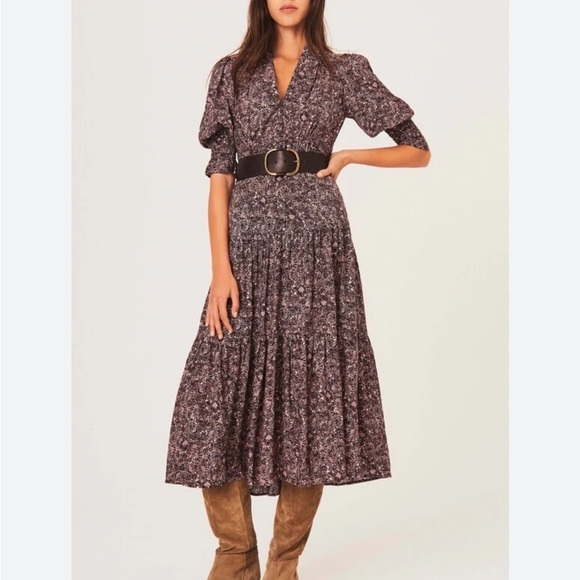 Ba&sh Glee Robe Midi Dress XS - Picture 14 of 14